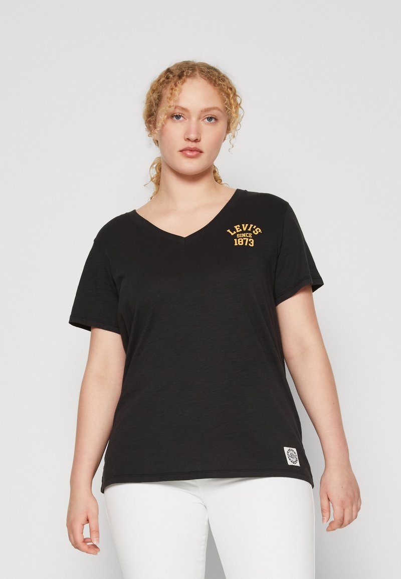 Levi's® Plus GRAPHIC PERFECT V NECK Print Tshirt black Zalando.de