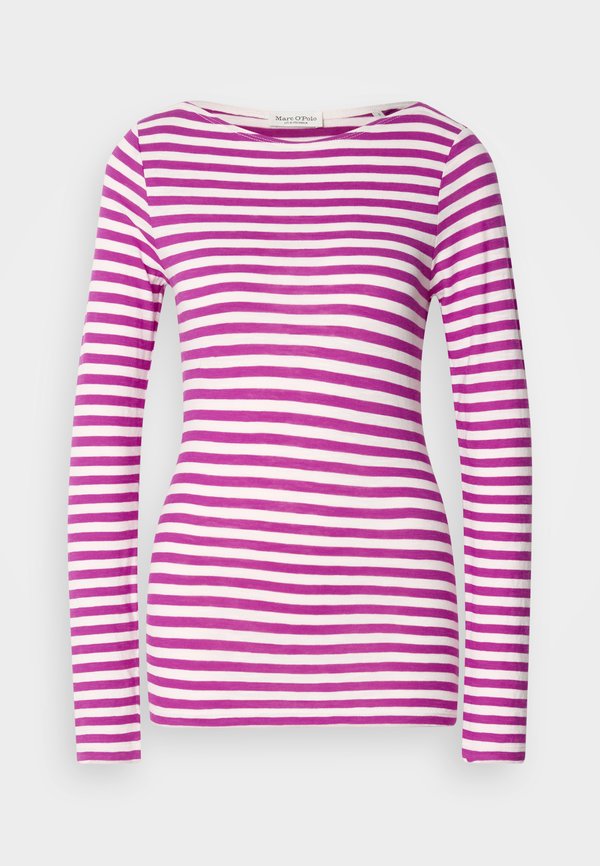 LONG SLEEVE BOAT NECK STRIPED - Long sleeved top - fresh berry4