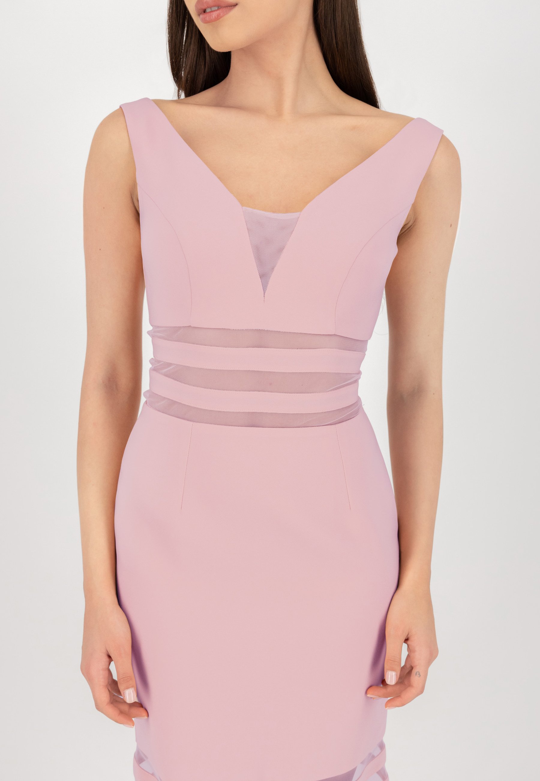 robe de cocktail beige