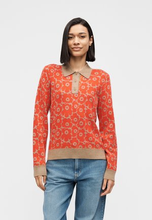 SPORTTI UNIKKO KNITTED PULLOVER - Pullover - dark orange/beige