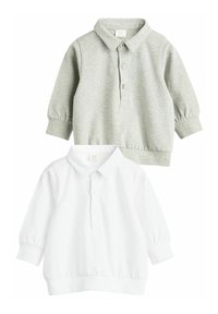 Next - 2 PACK - REGULAR FIT - Polotričko - grey white Miniatura obrázku 1