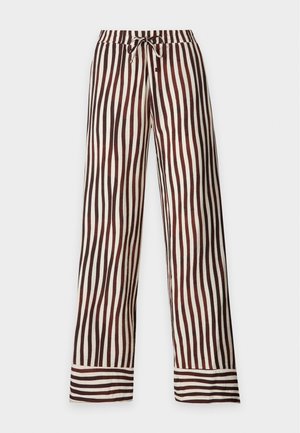 New Look, SOFT TOUCH STRIPED WIDE LEG - Pantalones - brown pattern