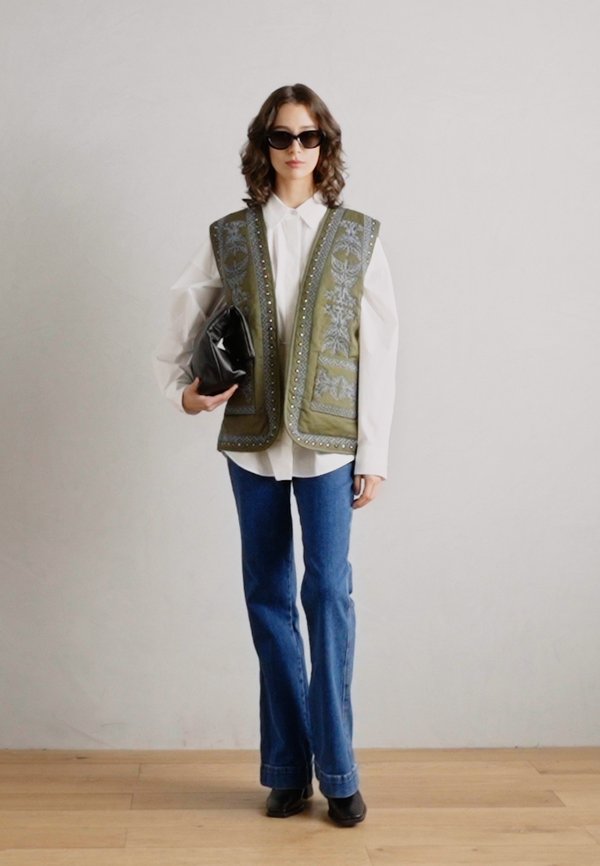 FLORAL EMBROIDERED GILET - Waistcoat4
