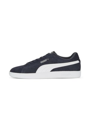 Puma SMASH - Trainers - parisian night- white- silver