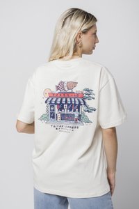 Kaotiko TAIYAKI UNISEX - Majica kratkih rukava s printom - ivory