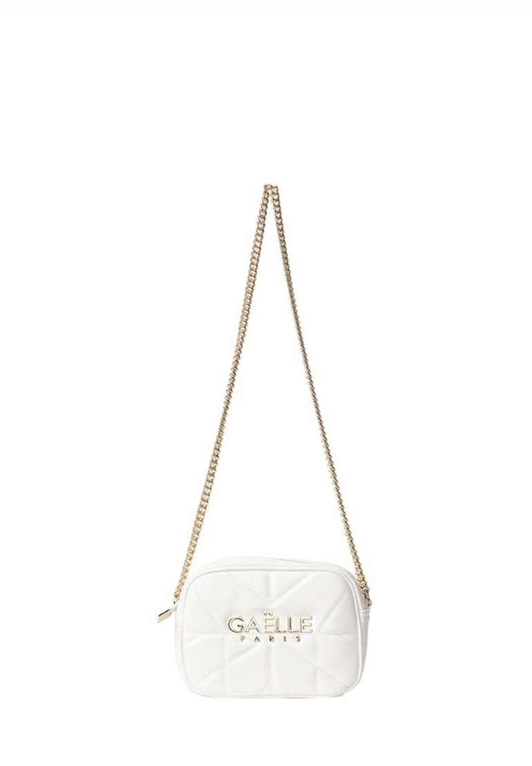 Gaelle Paris - Borsa A Tracolla Donna In Similpelle Bianca, Catena Argento, 24x17x7.5 Cm, Elegante E Pratica Per Tutti I Giorni