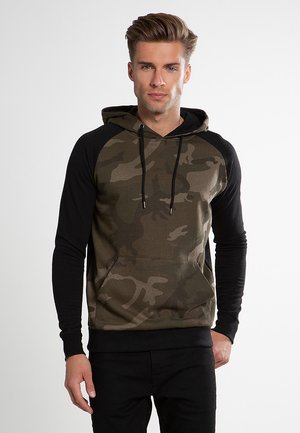 CONTRAST RAGLAN  - Sweatshirt - olive camouflage/black