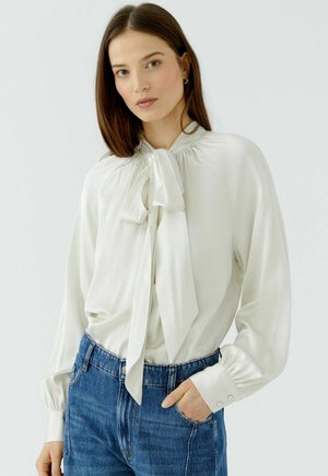 Oui, SCHLUPPENBLUSE - Blouse - creme