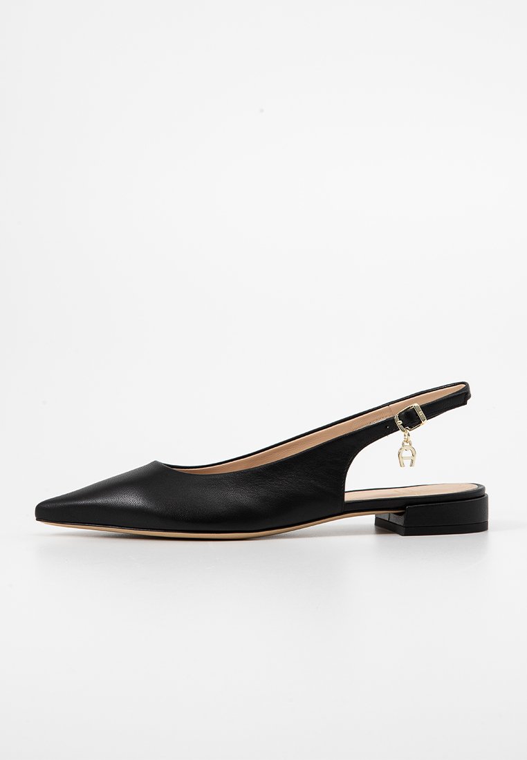 aigner Slingback ballerina´s zwart