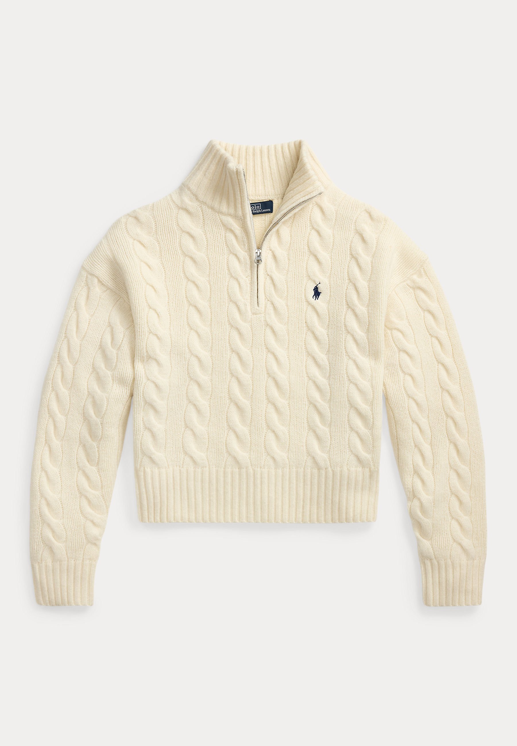 Polo Ralph Lauren CABLE WOOL-CASHMERE HALF-ZIP SWEATER - Jumper