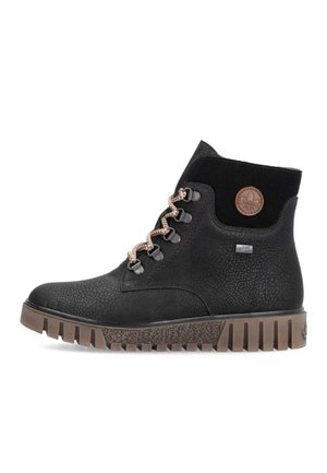Lace-up ankle boots - black