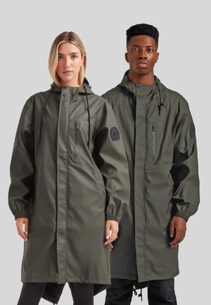ELEMENTS LONGLINE HOODED RAINCOAT - Parka - KHAKI