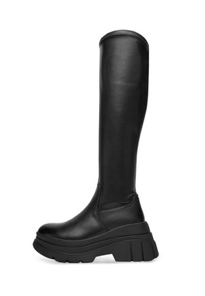 Škornji s polno peto - black