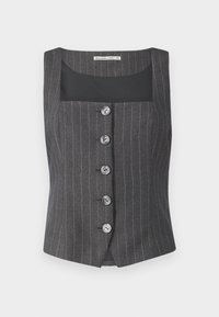 BARE TAILORING VEST - Top - gray pinstripe