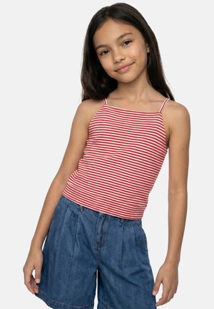 Monoprix, T-SHIRT À BRETELLES RAYÉ - Débardeur - rouge
