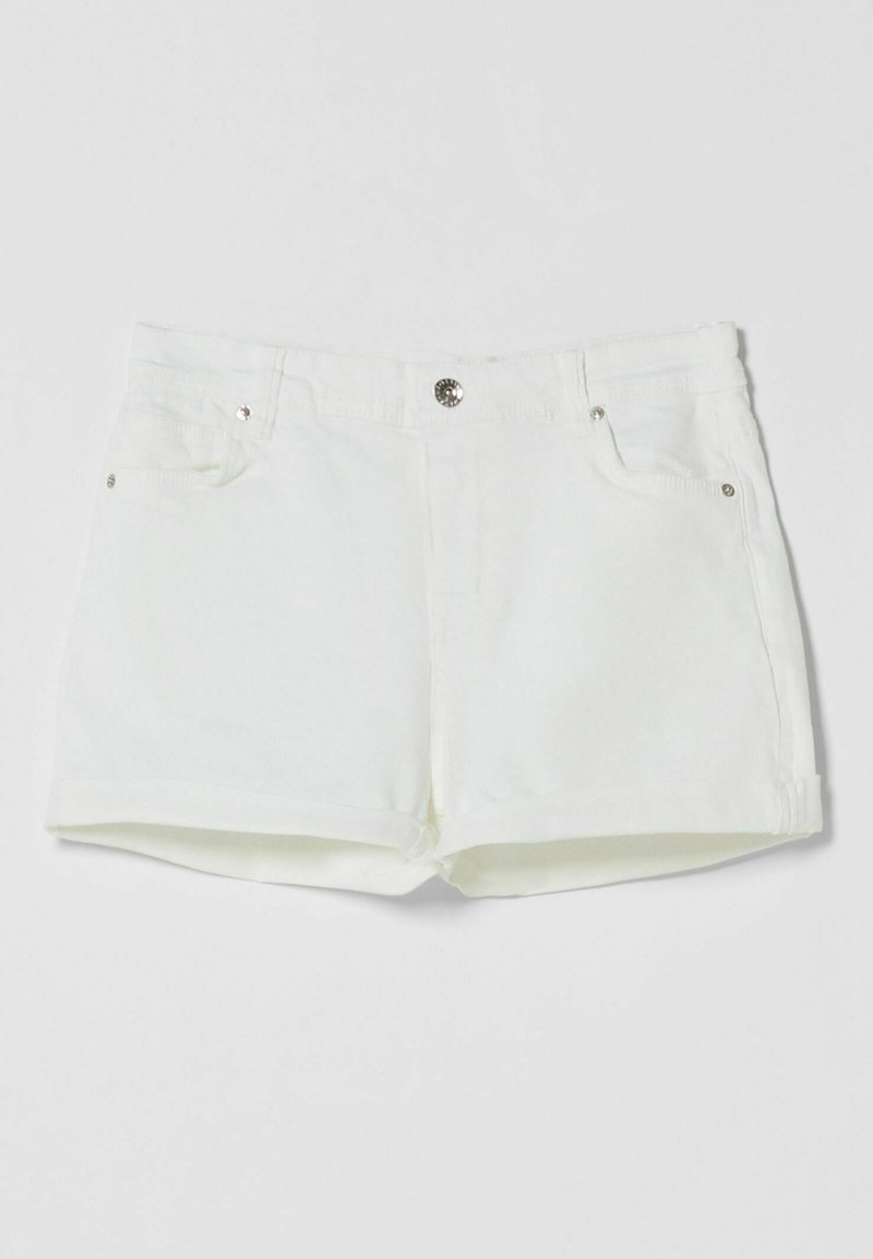 Damen Kleider | Bershka WITH TURN UP HEMS Jeans Shorts white/weiß - JZ13015 Damen Kleider | Bershka WITH TURN UP HEMS Jeans Shorts white/weiß - JZ13015
