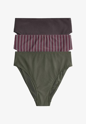 THE SET, HIGH WAIST HIGH LEG FIT - 3 PACK BIKINI BOTTOM . - Bikini-Hose - brown khaki