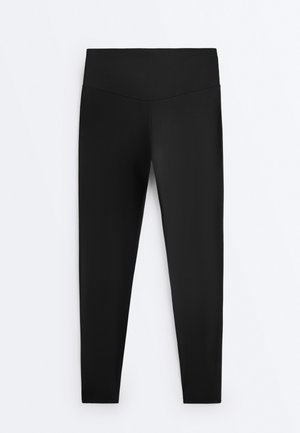 OYSHO, COMFORTLUX SUPER HIGH RISE ANKLE-LENGTH - Leggings - black