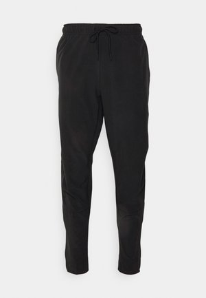 Pantaloni jogger neri con vita elastica e cordino regolabile, design a gamba affusolata e tessuto morbido e leggero.