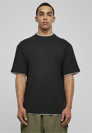 Urban Classics, CONTRAST TALL TEE 2-PACK - Βασικό μπλουζάκι - blk wht blk wht