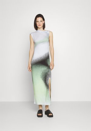 Elleme DRESS - Μάξι φόρεμα - light green/white