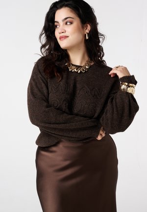 Pullover - dark brown