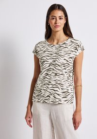 Street One MIT DEKO-TAPE - Print T-shirt - braun