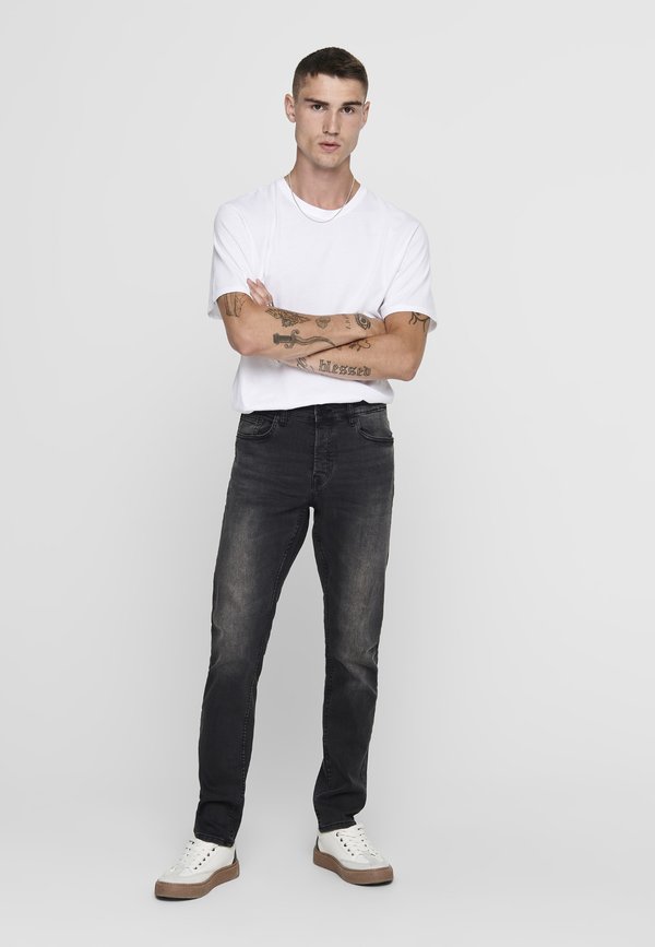 ONSLOOM BLACK WASHED - Slim fit jeans2