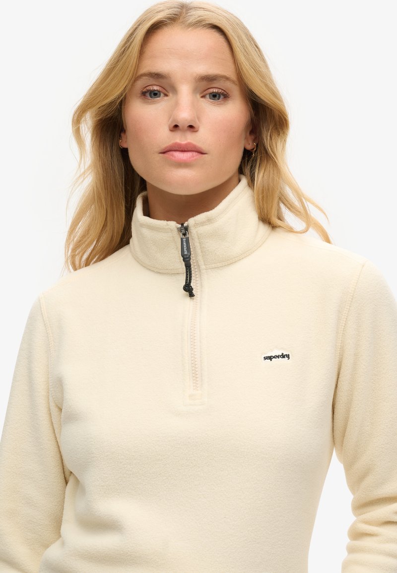 Superdry Co POLAR HALF ZIP Fleece jumper oatmeal beige/beige