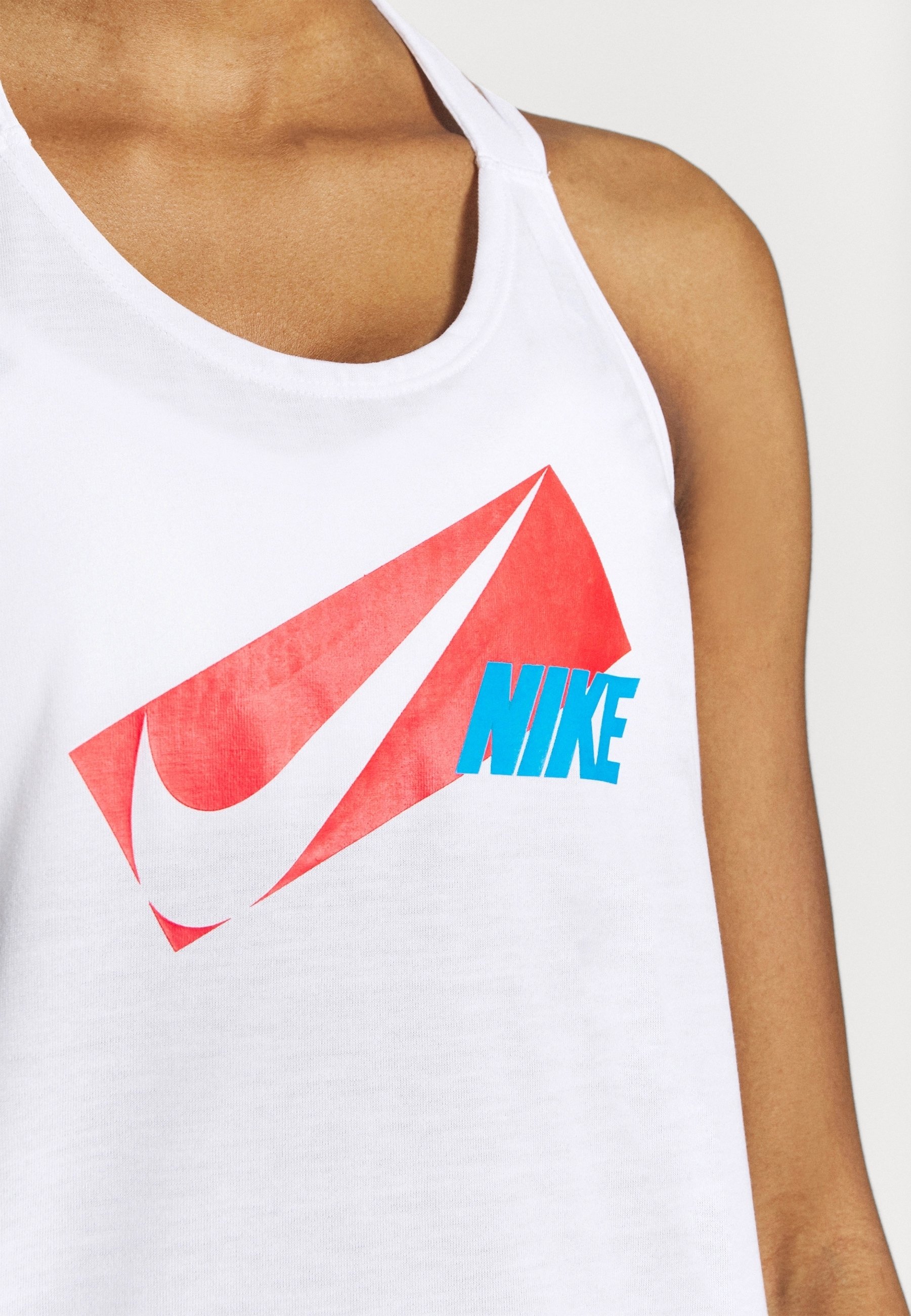nike red white and blue tank top