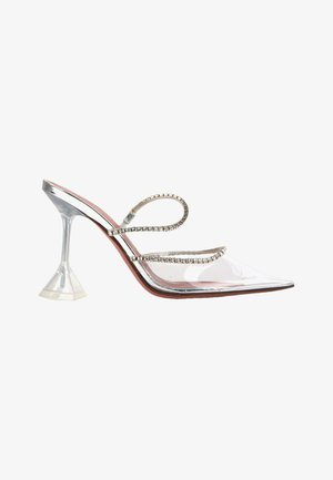 AMINA MUADDI, MULES SILVER - Sandales à talons hauts - silver-coloured