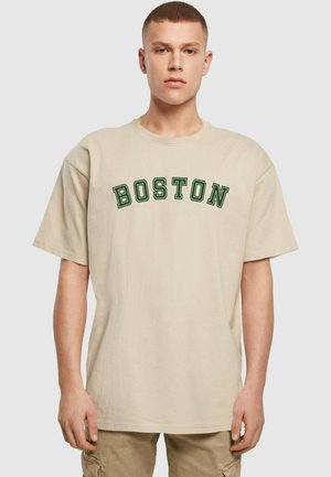 Merchcode BOSTON HEAVY - T-shirts med print - wet sand