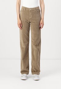 Noisy May NMCORD YOLANDA WIDE LEG - Auduma bikses - silver mink