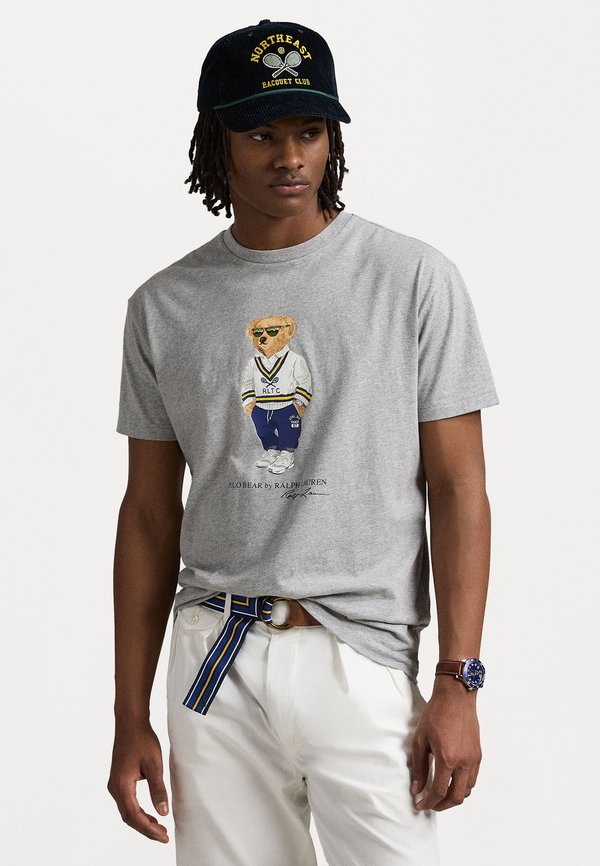 CUSTOM SLIM FIT POLO BEAR JERSEY T-SHIRT - Print T-shirt -  andover heather