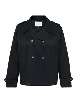 ONLY Carmakoma, CARHANNAH SHORT LIFE TRENCHCOAT OTW NOOS - Sommerjakke - black