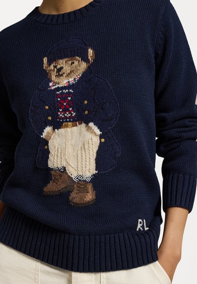 Polo Ralph Lauren POLO BEAR CREWNECK SWEATER - Džemperis - hunter navy multi