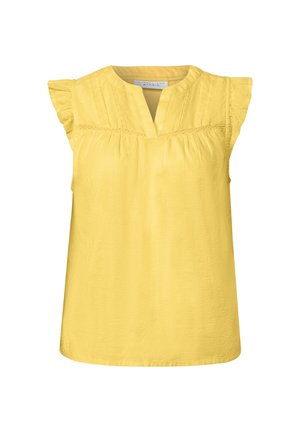 Street One Studio, BLUSENSHIRT MIT SPLIT NECK UND TAPE-DETAILS - T-shirt imprimé - snap yellow