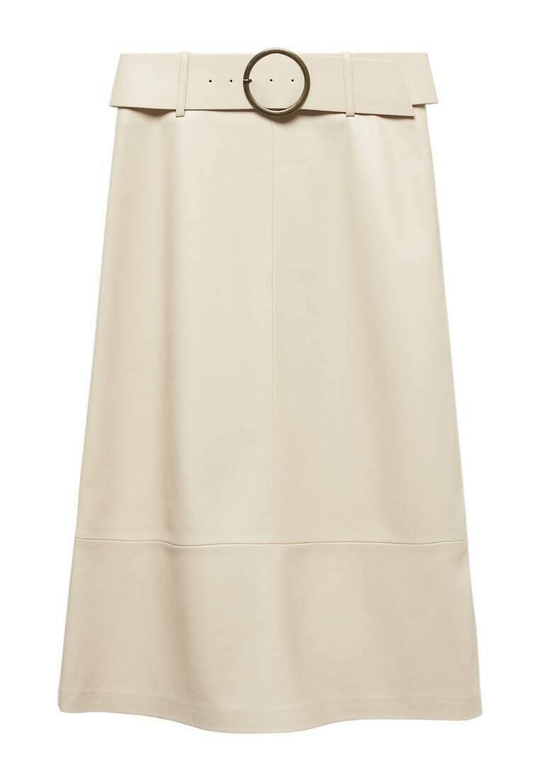 Mango A-lijn rok crème Mango A-lijn rok crème