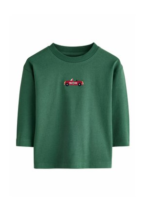 Next, REGULAR FIT - LONG SLEEVE EMBROIDERED T-SHIRT - Long sleeved top - bottle green racecar