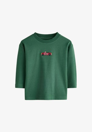 Next, REGULAR FIT - LONG SLEEVE EMBROIDERED T-SHIRT - Long sleeved top - bottle green racecar