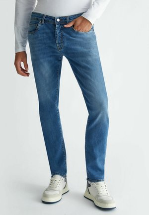 SLIM-FIT - Straight leg jeans - blue denim