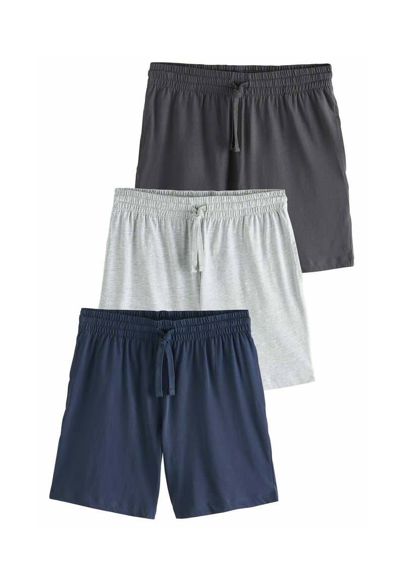 Next REGULAR FIT-3 PACK - Pantaloni de pijama - navy blue slate grey light grey marl