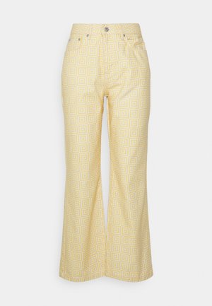 SOLAR - Calças de ganga de perna direita - yellow/cream