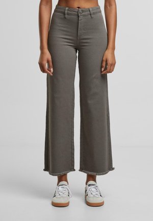 Flared Jeans - olive