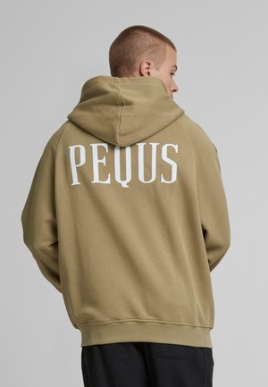 BACK LOGO - Zip-up sweatshirt - olive green