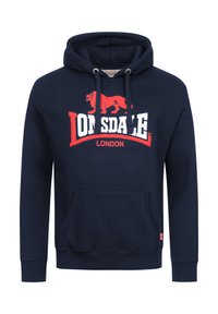 Sweat Homme Lonsdale – Bleu, Imprimé Graphique – Taille L – Très Bon État