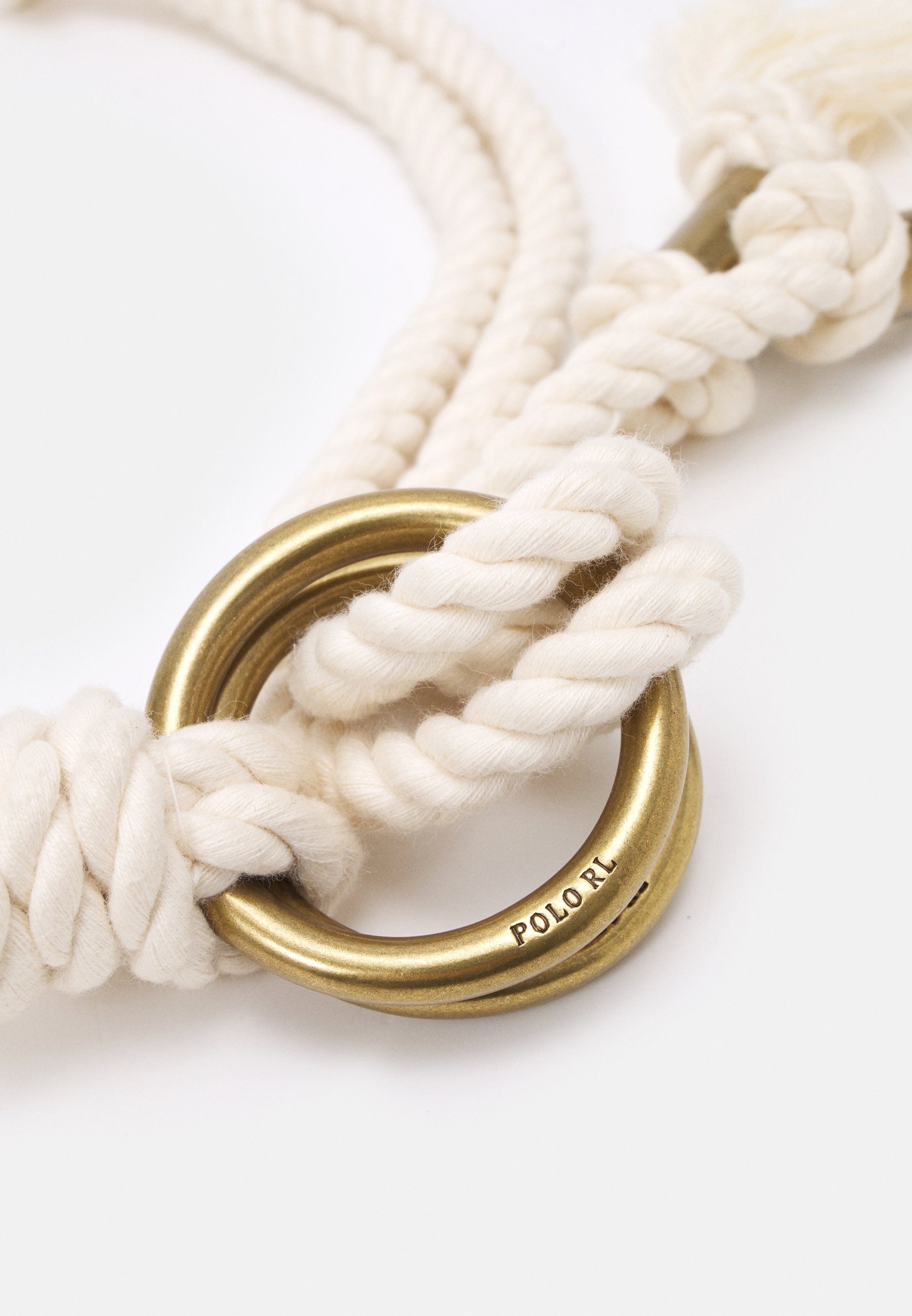 white rope belt
