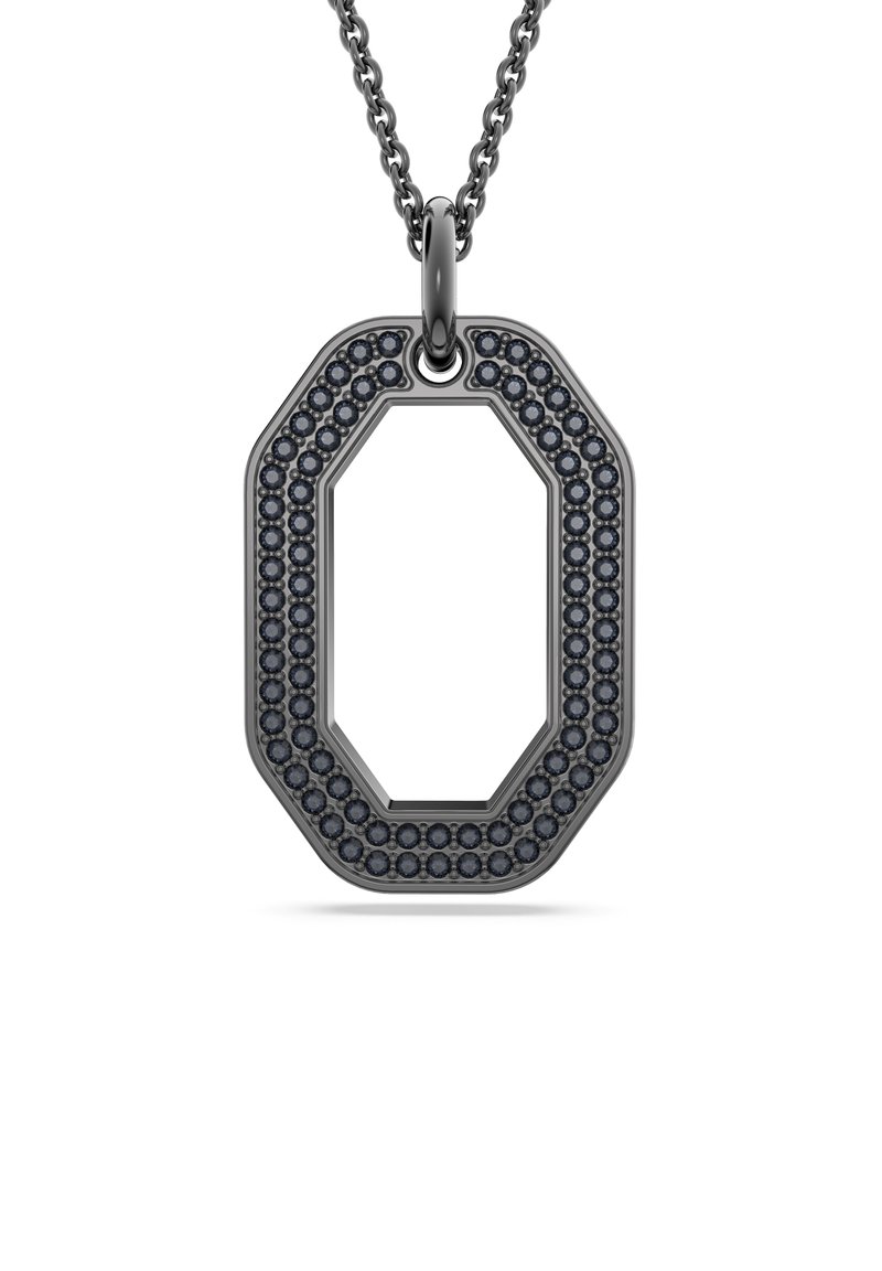 Swarovski DEXTERA, OCTAGON SHAPE, RUTHENIUM PLATED - Pendentif - black