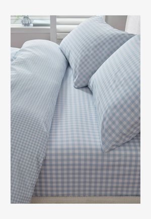 Next, GINGHAM FITTED SHEET AND PILLOWCASE SET UNISEX - Coprimaterasso - blue