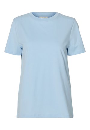Selected, T-shirt basic - cashmere blue